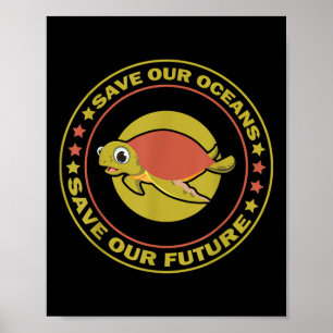 Póster Día de la Tierra Derechos de los Animales Tortuga 
