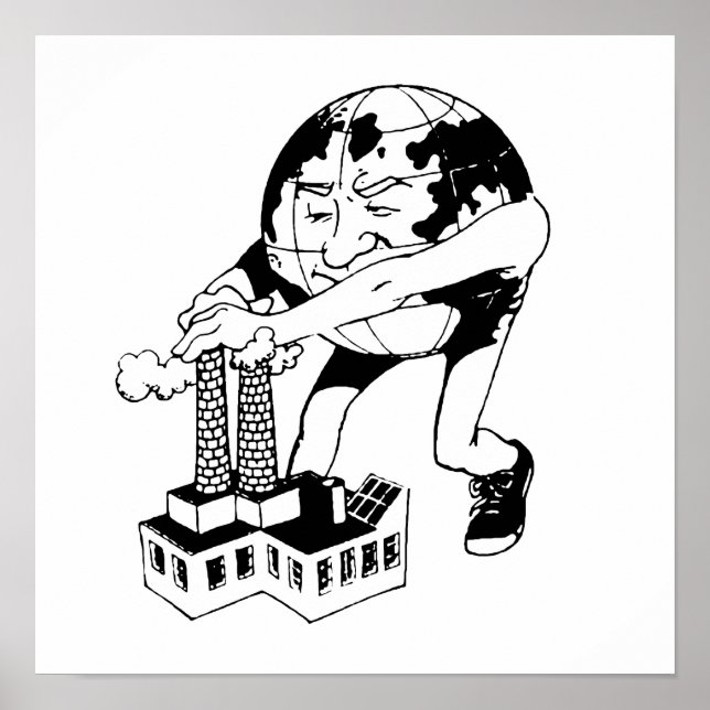 Póster DÍA DE LA TIERRA - Detener la contaminación (Frente)