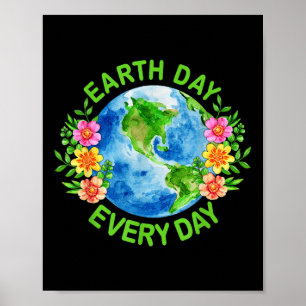 Póster Día de la Tierra Día de la Tierra Día de la Flora 