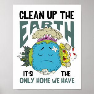 Póster Día de la Tierra Día Salvar la Tierra No Hay Plane