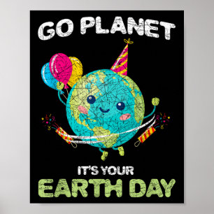 Póster Dia de la Tierra divertida