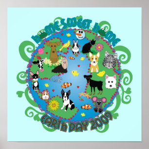 Póster Día de la Tierra en el Hogar Dulce 2009
