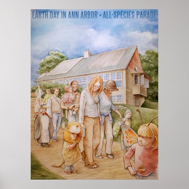 Póster Día de la Tierra en un puerto (poster) (Frente)