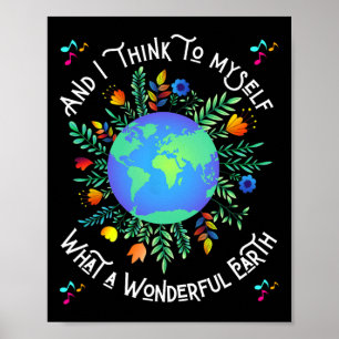 Póster Día de la Tierra Maravillosa