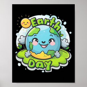 Póster Día de la Tierra para los niños pequeños Clroom di