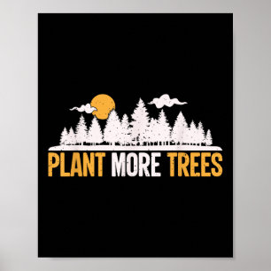 Póster Día de la Tierra - Planta Más Árboles Abraza Árbol