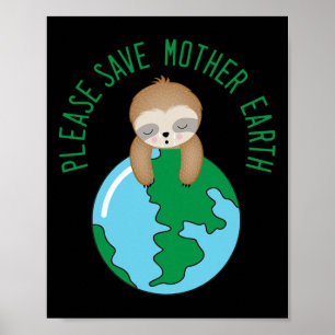 Póster Día de la Tierra, por favor, salve el llanto de la