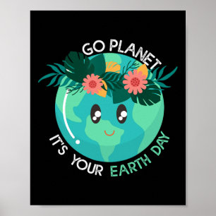 Póster Día de la Tierra Restauración de la Tierra Natural