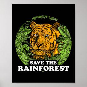Póster Día de la Tierra Salvemos la Selva de Tigres