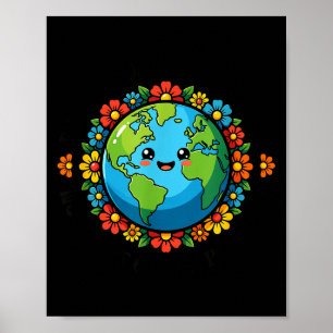 Póster Día de la Tierra sé parte de la solución ambiental