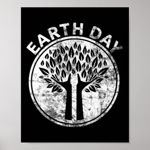 Póster Día de la Tierra T Camisa Manos Árbol Lover Natura