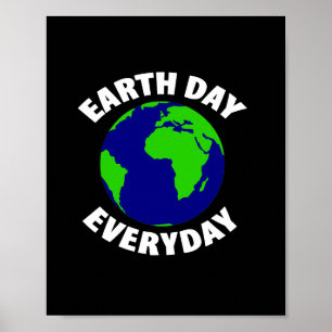 Póster Día de la tierra todos los días