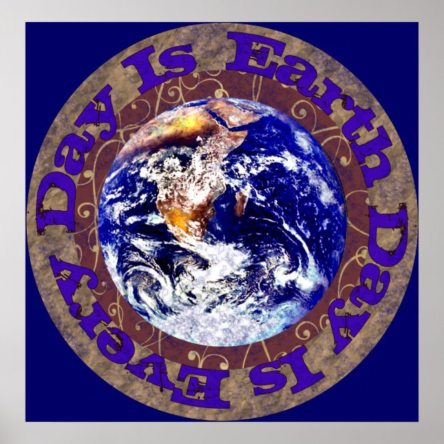 Póster Día de la Tierra todos los días (Frente)