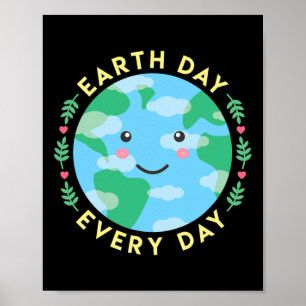 Póster Día de la Tierra Todos Los Días Aman El Medio Ambi