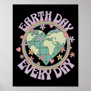 Póster Día de la Tierra todos los días Cambio climático M