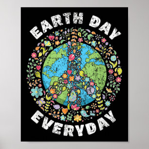 Póster Día de la Tierra Todos los Días Día de la Tierra 