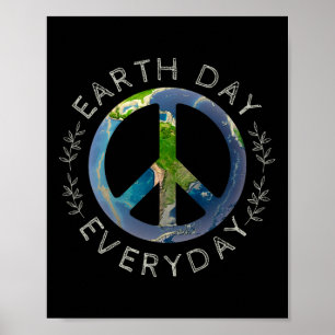 Póster Día De La Tierra Todos Los Días - La Paz Mundial E