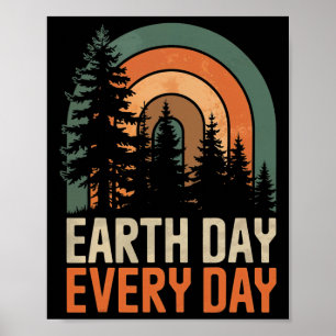 Póster Día de la Tierra Todos los Días Naturaleza del Arc