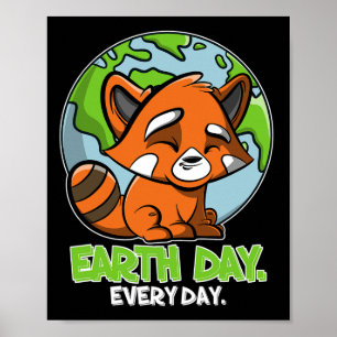 Póster Día de la Tierra Todos Los Días Planeta Cubierto Y