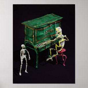 Póster Día de las figuras muertas como músicos