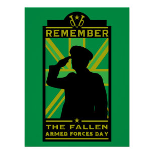 Póster Día de las Fuerzas Armadas Británicas
