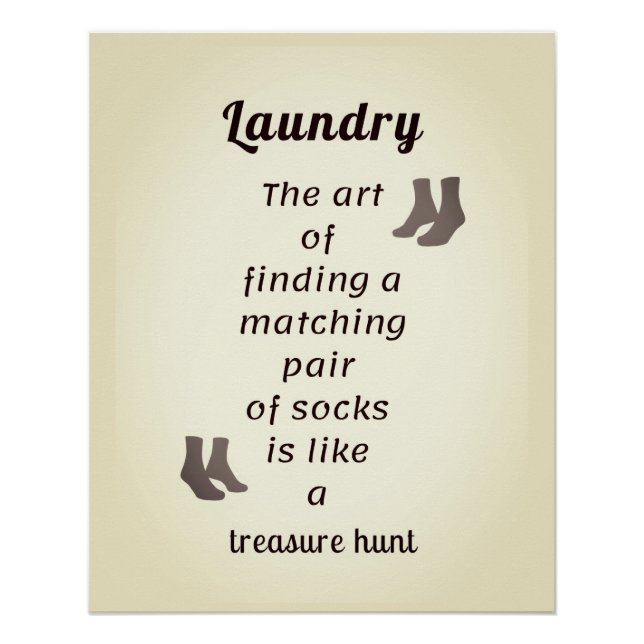 Póster Día de lavandería delgada de búsqueda de medias (Anverso)