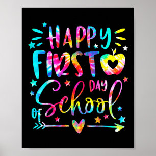 Póster Día de lazo feliz primer día de regreso a clases M