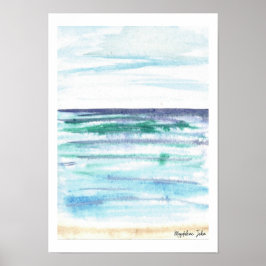 Póster Día de lluvias en el mar