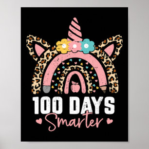 Póster Día De Los Chicas Escolares - 100 Días Más Intelig