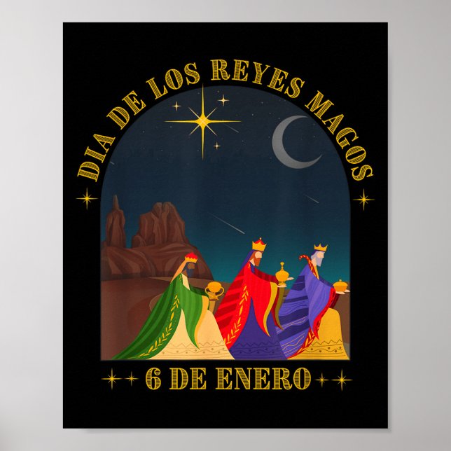 Póster Dia De Los Es Magos 6 De Enero Ephany  (Frente)