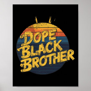 Póster Día de los Hermanos Hombres Negros Son Droga Afroa