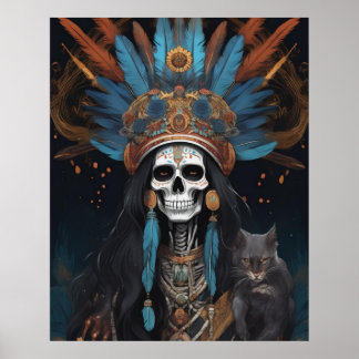 Póster Día de los Muertos - Belleza del Día de los Muerto