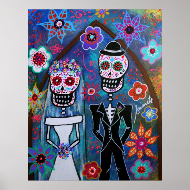 PÓSTER DIA DE LOS MUERTOS BODA (Frente)