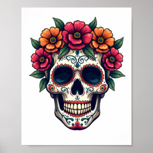 Póster Día de los Muertos Calavera de Azúcar � Dia de los