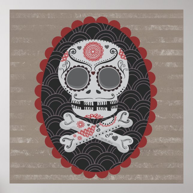 Póster Día de los Muertos Calaveras (Frente)