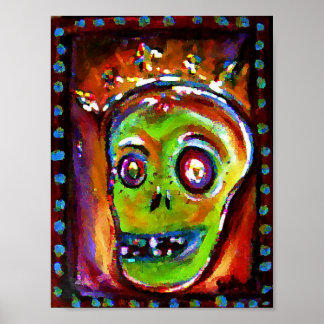 Póster Día de los muertos en rojo