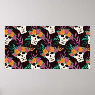 Póster Dia de Los Muertos, Halloween tradicional Mexicano