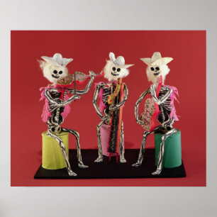 Póster Día de los Muertos: Mariachi, de Oaxaca