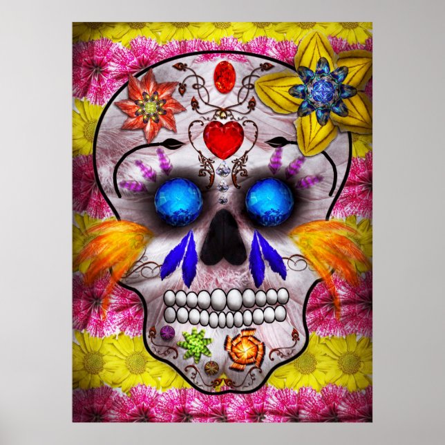 Póster Día de los muertos - Máscara de la muerte (Frente)