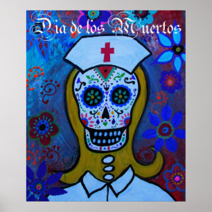 PÓSTER DIA DE LOS MUERTOS NURSE