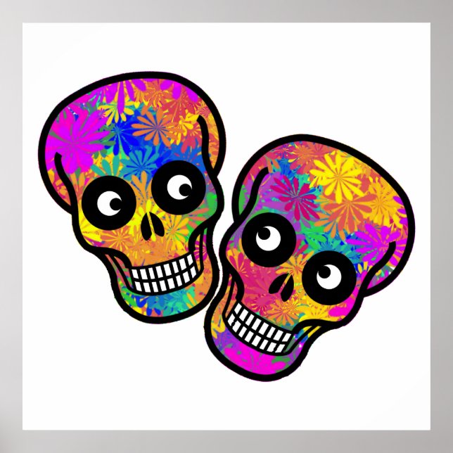 Póster Dia De Los Muertos - Pareja feliz (Frente)