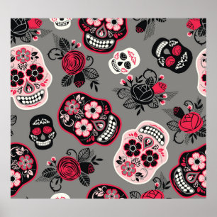 Póster Dia de los Muertos: Patrón de cosecha