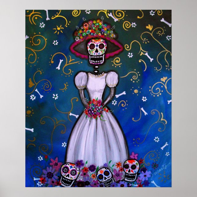 Póster Dia de los muertos Senorita Brida (Frente)