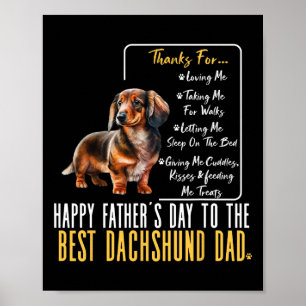 Póster Día De Los Padres Al Mejor Papá Dachshund - Dachsh