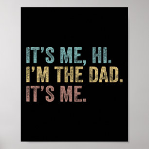 Póster Día de los Padres Vintage Soy Yo Hola Soy El Papá