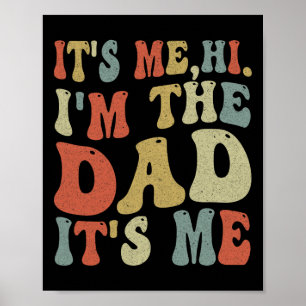 Póster Día de los Padres Vintage Soy Yo Hola, Yo 39; Soy 