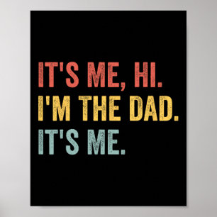 Póster Día de los Padres Vintage Soy Yo Hola, Yo 39; Soy