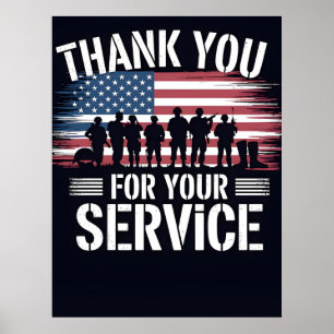 Póster Día de los Veteranos 2025: Gracias por su Servicio