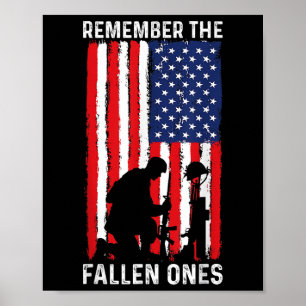 Póster Día de los Veteranos Caídos Patrióticos Veteranos