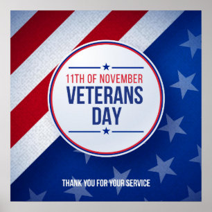 Póster Día de los Veteranos - Honrando a todos los que si